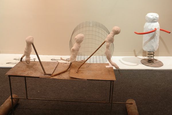 Анатолий Комелин. Театр военных действий. Вариант экспозиции в Театральном музее имени А.А. Бахрушина, Москва, 2019. Фото из архива А. КомелинаАнатолий Комелин. Театр военных действий. Вариант экспозиции в Театральном музее имени А.А. Бахрушина, Москва, 2019. Фото из архива А. Комелина