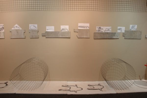 Анатолий Комелин. Театр военных действий. Вариант экспозиции в Театральном музее имени А.А. Бахрушина, Москва, 2019. Фото из архива А. Комелина