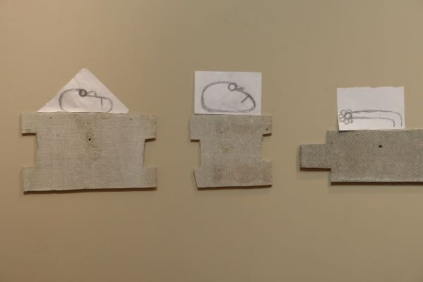 Анатолий Комелин. Вариант экспозиции ''Театра военных действий'' в Театральном музее А.А. Бахрушина, Москва, 2019. Фото из архива А.А. Комелина