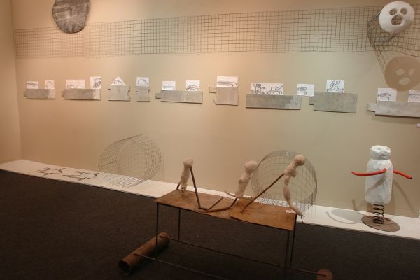 Анатолий Комелин. Вариант экспозиции ''Театра военных действий'' в Театральном музее А.А. Бахрушина, Москва, 2019. Фото из архива А.А. Комелина