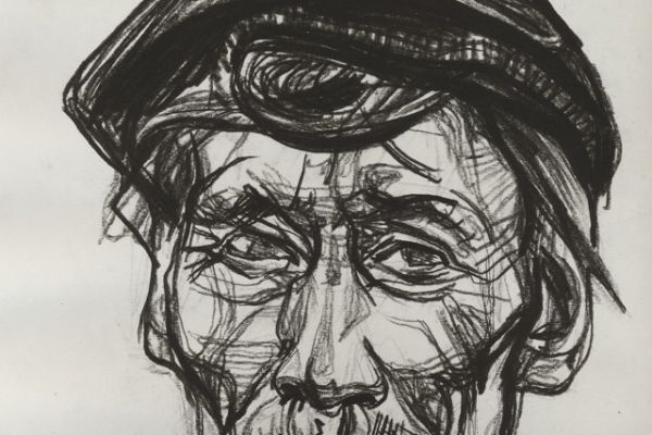 Олег Яновский. Байкальские рыбаки, 1973. Бумага, карандаш.