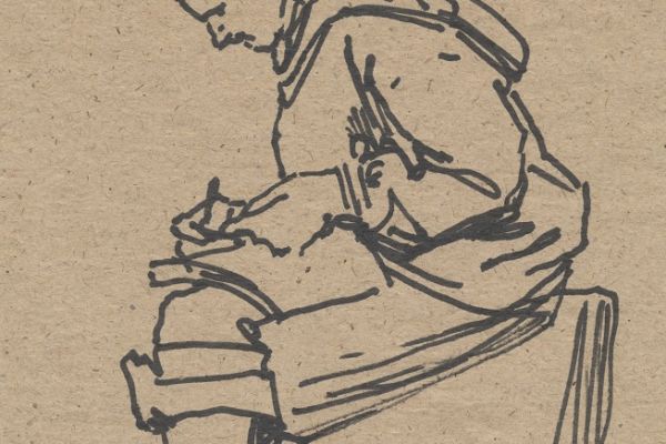 Олег Яновский. В маршруте, 1971. Бумага, карандаш. Фото из архива О. Яновского