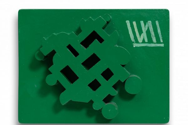 Игорь Шелковский. Рельеф из серии ''Летние дни'', 1987. Дерево, краска, 30х40 см. Фото: alinapinskygallery.com