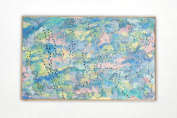 Игорь Шелковский. ''Абстрактное панно'', 1989-1990. Дерево, краска, 128,5х200 см. Фото: alinapinskygallery.com 