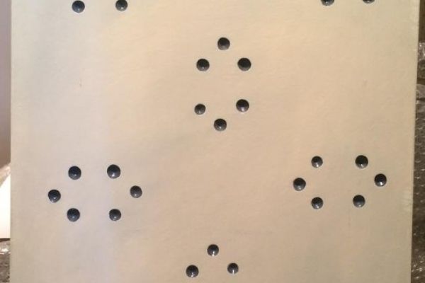 Игорь Шелковский. Из ''Японской серии'' 2,1990-1999. ДСП, акрил, масло, перфорация, 59,8х40 см. Московский музей современного искусства