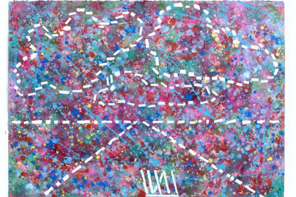 Игорь Шелковский. ''Три облака'', 1991. Бумага, акрил, 56х75,5 см. Тульский музей изобразительных искусств 