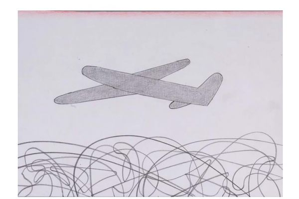 Игорь Шелковский. Из серии ''Механическое риcование'' 6, 2002-2012. Бумага, карандаши, 14,5х21 см. Государственный музейно-выставочный центр ''РОСИЗО'', Москва 