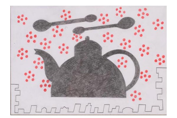 Игорь Шелковский. Из серии ''Механическое риcование'' 7, 2002-2012. Бумага, карандаши, 14,5х21 см. Государственный музейно-выставочный центр ''РОСИЗО'', Москва 