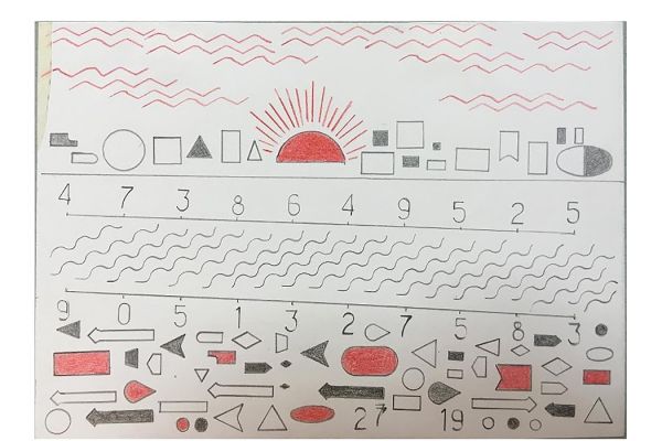 Игорь Шелковский. Из серии ''Механического рисование'' 3, 2002-2012. Бумага, карандаши, 14,6х20,9 см. Московский музей современного искусства