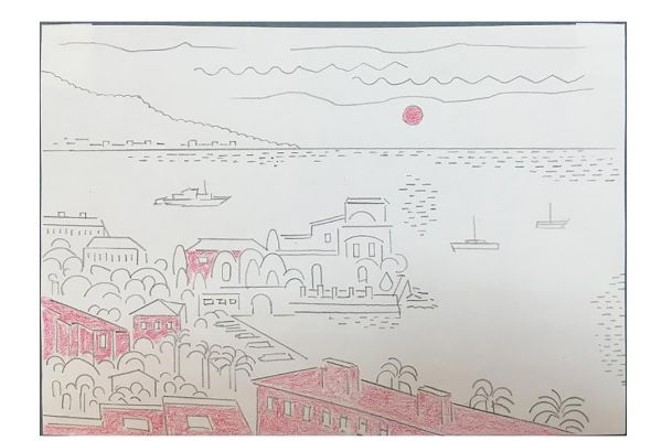 Игорь Шелковский. Из серии ''Механического рисование'' 7, 2002-2012. Бумага, карандаши, 14,7х20,3 см. Московский музей современного искусства