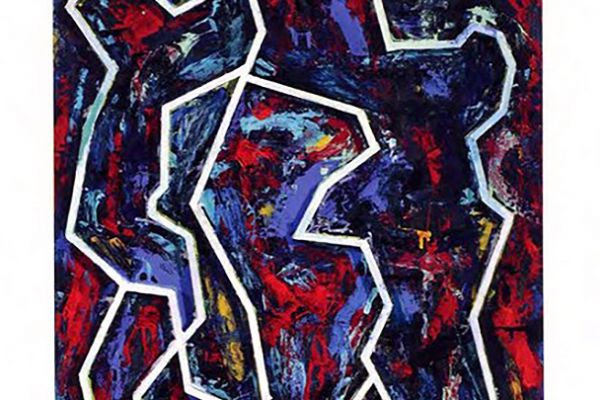 Игорь Шелковский. ''Молния'', 1980-е. Дерево, масло, 81,5х60,5х3 см. Фото: каталог ''Игорь Шелковский'', Мультимедийный комплекс актуальных искусств, М., 2013