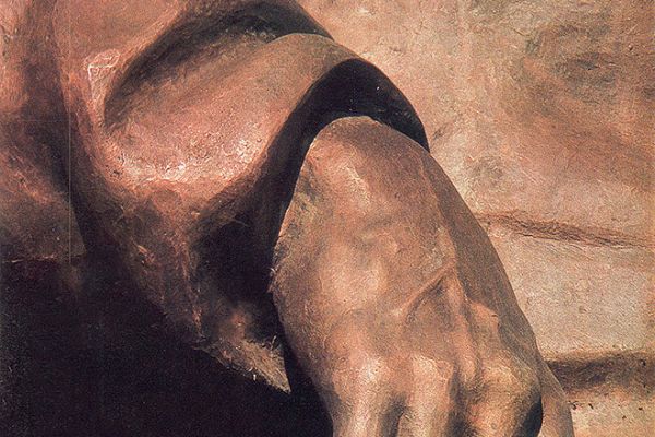 Ю.Г. и Ю.Ю. Ореховы. Памятник-ансамбль Н.С. Лескову, 1981. Фрагмент, бронза. Орел. Фото из альбома ''Ю.Г. и Ю.Ю. Ореховы. Памятник Н.С. Лескову'', М., ''Советский художник'', 1982