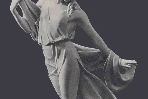 Елена Янсон-Манизер. ''Балерина Галина Уланова в роли Марии'' (балет Б.В. Асафьева ''Бахчисарайский фонтан''), 1937. Фото: альбом ''Советский балет в творчестве Е.А. Янсон-Манизер'', Л., ''Художник РСФСР'', 1965