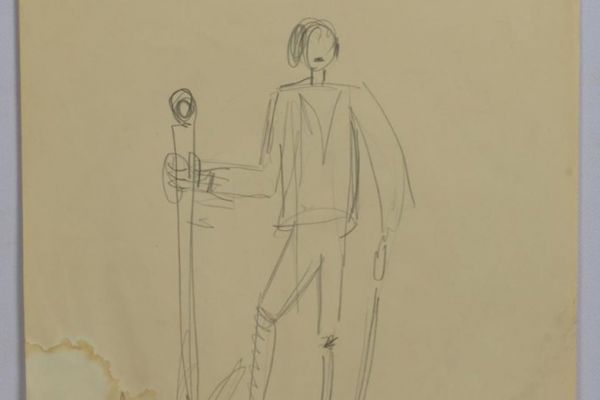 Олег Комов. Петр I, 1970-1975. Бумага, карандаш, 28,5х24 см. Переславль-Залесский государственный историко-архитектурный и художественный музей-заповедник, Ярославская область 