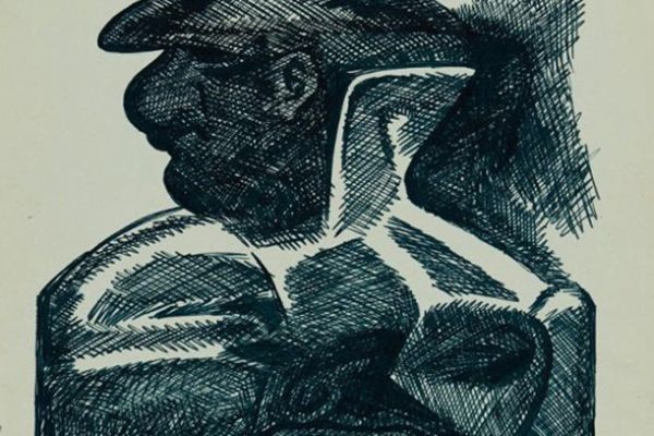 Олег Комов. Лаврушка (Торговец лавровым листом), 1980-е. Бумага, чернила, 30х21 см. Краснодарский краевой художественный музей имени Ф.А. Коваленко