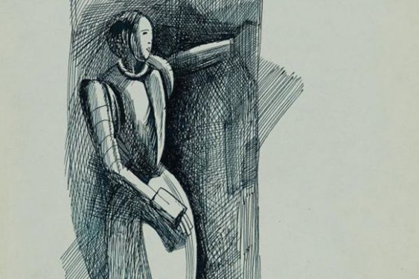 Олег Комов. Женская фигура, 1980-е. Бумага, чернила, 30х21,3 см. Краснодарский краевой художественный музей имени Ф.А. Коваленко