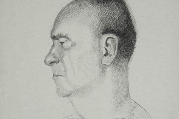 Олег Комов. Писатель Валентин Пикуль, 1988. Бумага, соус, 50,6х45,8 см. Курская государственная картинная галерея имени А.А. Дейнеки