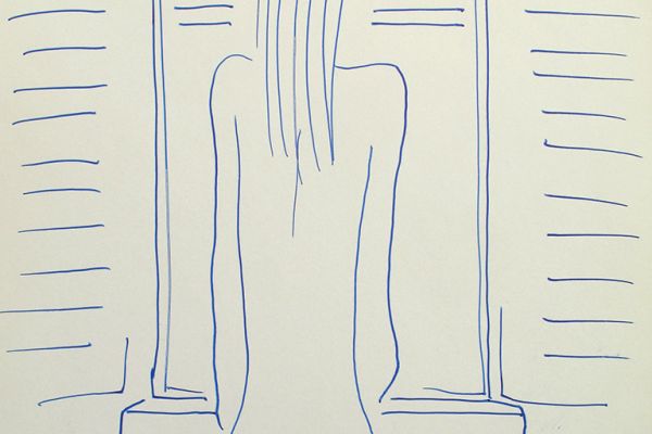 Сергей Малютов. Обнаженная натура, 2006. Мелованная бумага, гелиевая ручка, 13х19 см. Фото из архива Сергея Малютова