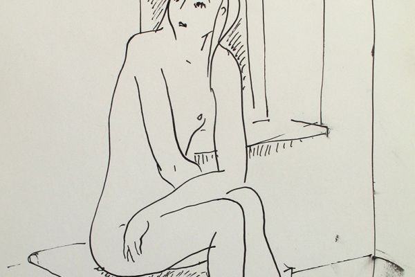 Сергей Малютов. Обнаженная натура,2006. Мелованная бумага, гелиевая ручка, 13х19 см. Фото из архива Сергея Малютова