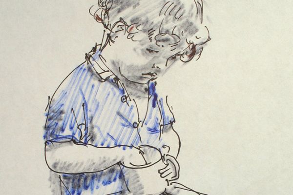 Сергей Малютов. Кирюша. Закончились ягодки, 2012. Бумага, маркер, 29,5х21 см. Фото из архива Сергея Малютова