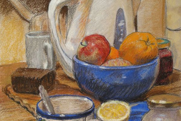 Сергей Малютов. Натюрморт с пепельницей, 2006. Бумага, пастель, 38х26 см. Фото из архива Сергея Малютова