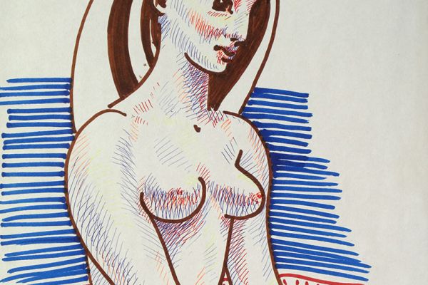 Сергей Малютов. У моря 1, 2006. Бумага, маркер, 29,5х21 см. Фото из архива Сергея Малютова