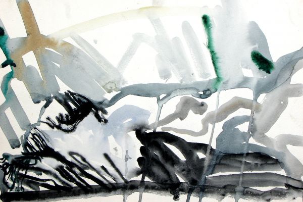 Владимир Потлов. Берег Кумира, 1988. Бумага, акварель. Фото из архива Владимира Потлова