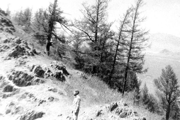 Владимир Потлов. Скульптор на Алтае, 1986. Фото из архива Владимира Потлова