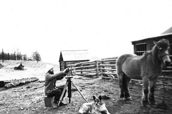 Владимир Потлов. Скульптор  и модель, 1985. Фото из архива Владимира Потлова