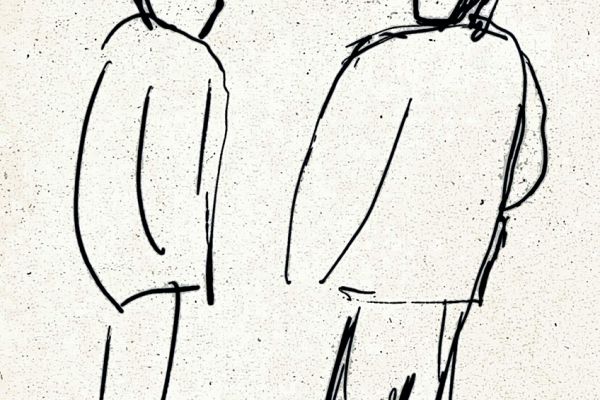 Владимир Потлов. Утром, 1985. Бумага, тушь, перо, 15х10 см. Фото из архива Владимира Потлова