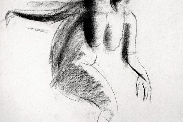 Владимир Потлов. Танцовщица, 1991. Бумага, уголь. 58х47 см. Фото из архива Владимира Потлова