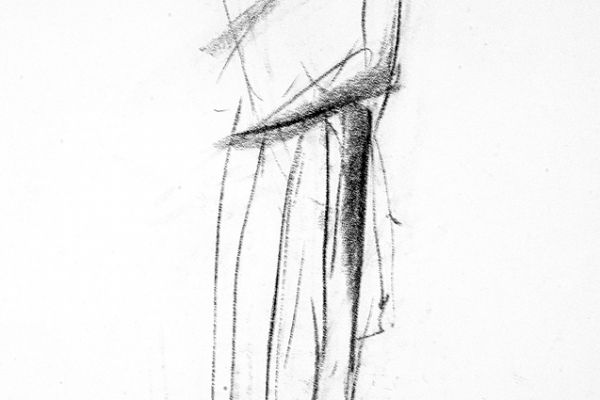 Владимир Потлов. Танец, 2000. Бумага, уголь. 65х35 см. Фото из архива Владимира Потлова