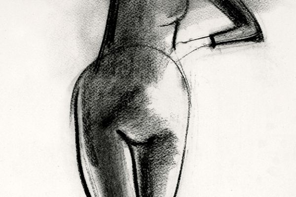 Владимир Потлов. Балерина 3, 2005. Бумага, уголь. 61х42,5 см. Фото из архива Владимира Потлова