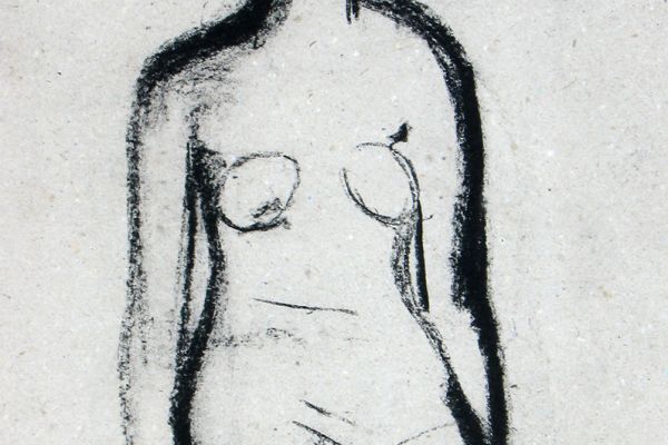 Владимир Потлов. Сидящая 2, 2003. Бумага, уголь. 40х30 см. Фото из архива Владимира Потлова