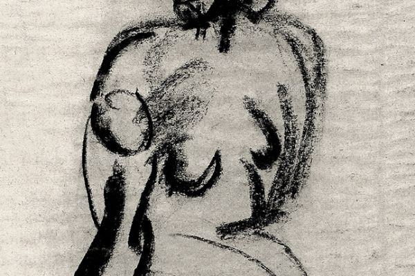 Владимир Потлов. Материнство 1, 1981. Бумага, уголь. 30х23 см. Фото из архива Владимира Потлова