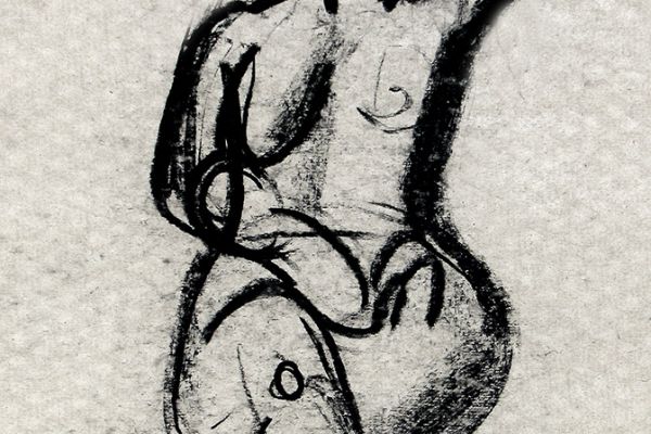 Владимир Потлов. Материнство 2, 1983. Бумага, уголь. 31х24 см. Фото из архива Владимира Потлова