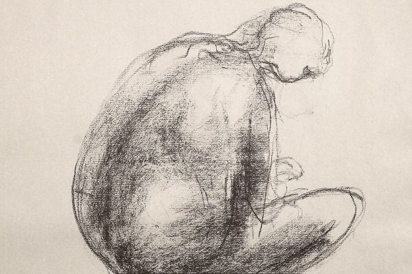 Владимир Потлов. Мать, 2023. Бумага, соус. 40х40 см. Фото из архива Владимира Потлова