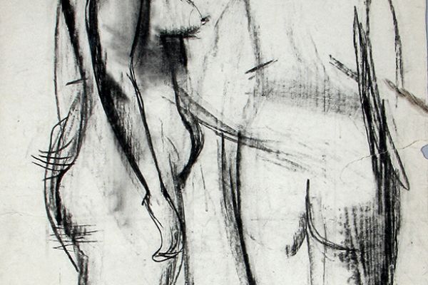 Владимир Потлов. Обнаженная, 1981. Бумага, уголь. 79х34,5 см. Фото из архива Владимира Потлова