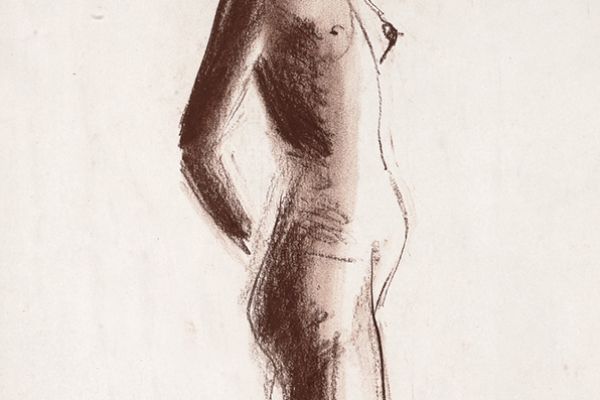 Владимир Потлов. Гимнастка 3, 1987. Бумага, сангина. 60х40 см. Фото из архива Владимира Потлова