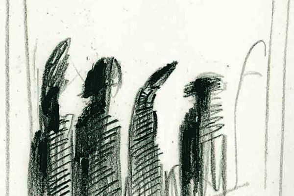 Владимир Потлов. Призраки затонувшего корабля (Остров Сокровищ), 2004. Эскиз 2. Фото из архива Владимира Потлова