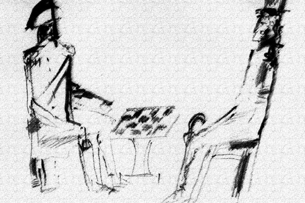 Владимир Потлов. Пушкин и царь, 2009. Эскиз 2. Фото из архива Владимира Потлова