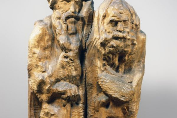 Сергей Конёнков. Нищая братия, 1917. Дерево, 192х100х55 см. Государственный Русский музей, С.-Петербург