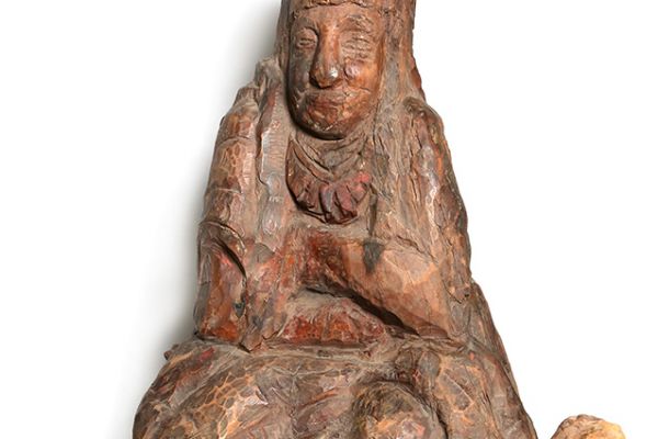 Сергей Конёнков. Индианка, 1937. Дерево, 80х57х59 см. Киргизский национальный музей изобразительных искусств имени Гапара Айтиева, Бишкек