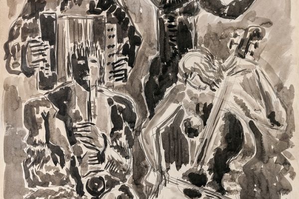 Алексей Григорьев. Концерт 1, 1980. Бумага, тушь, гуашь, 61х43 см. Фото из архива семьи Кадошниковых