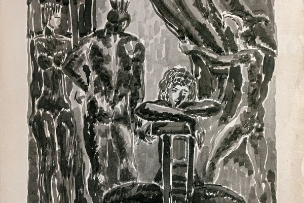 Алексей Григорьев. Цирк, 1980. Бумага, тушь, гуашь, 62х44 см. Фото из архива семьи Кадошниковых