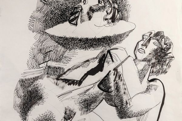 Алексей Григорьев. Саломея, 1995. Бумага, тушь, гуашь, 62х42,5 см. Фото из архива семьи Кадошниковых