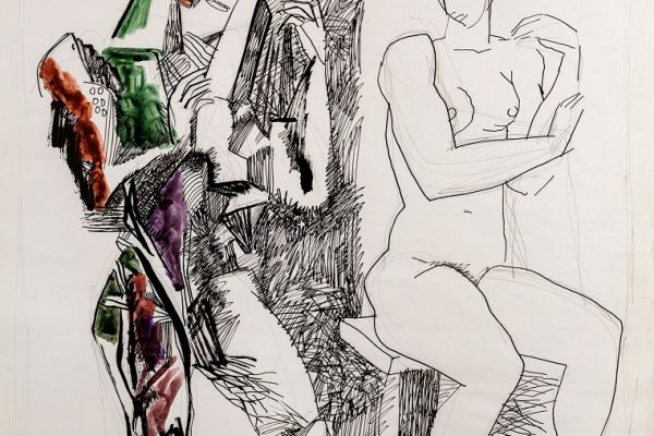 Алексей Григорьев. Орфей, 1996. Бумага, тушь, гуашь. Фото из архива семьи Кадошниковых