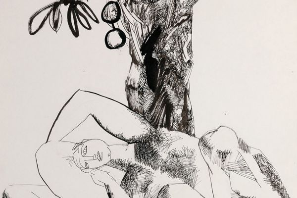 Алексей Григорьев. Древо познания, 1999. Бумага, тушь, гуашь, 62х44 см. Фото из архива семьи Кадошниковых