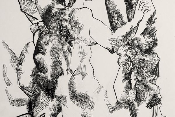 Алексей Григорьев. Выбор, 1999. Бумага, тушь, гуашь, 43х61 см. Фото из архива семьи Кадошниковых