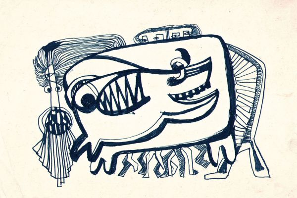 Валерия Семенова. Из серии ''Чудища'', 1967. Бумага, перо, кисть, 18х26 см. Фото из архива Ирины Семеновой